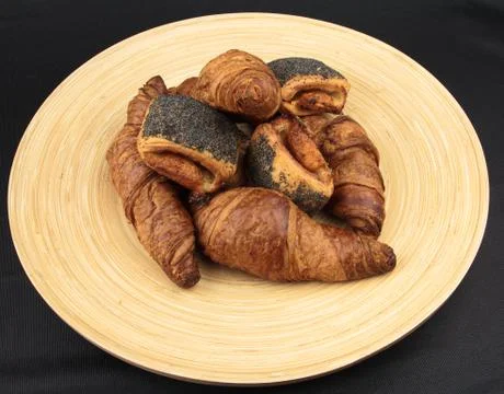 Buns on a round plate Foto stock