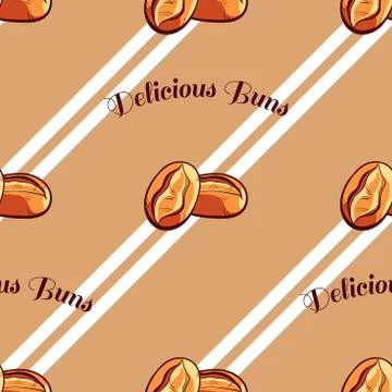 Buns Seamless Pattern Stock Illustration