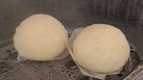 Buns in a steamer Vídeo Stock 86663486