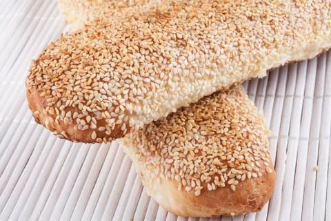 Buns on white Stock Photos