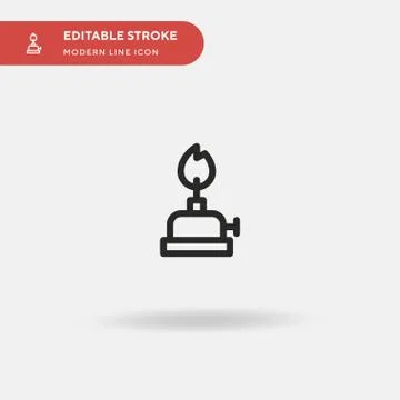 Bunsen Burner Simple vector icon. Illustration symbol design template for web Illustrazione stock