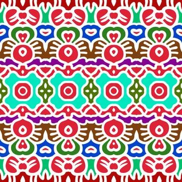 Bunte Bordüre seamless pattern vector graphic with oriental ornaments Copy.. Stock Photos
