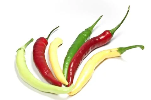 Bunte Pfefferoni Stock Photos