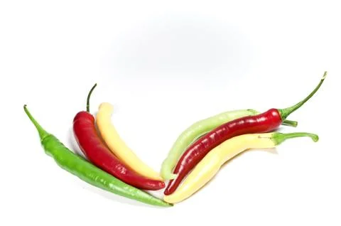 Bunte Pfefferoni Stock Photos