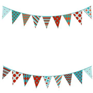 Bunting background in flat style. Stock Illustration