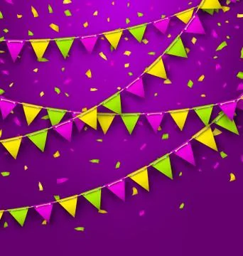 Bunting Background for Mardi Gras Illustrazione stock