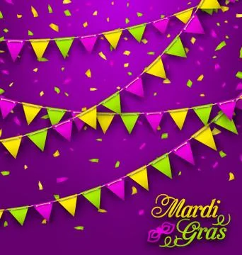 Bunting Background for Mardi Gras Stock Illustration