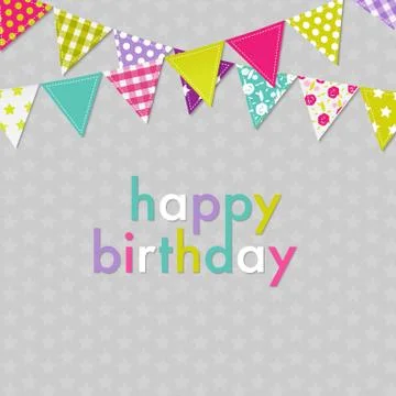 Bunting color flags Stock Illustration