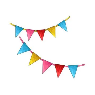Bunting flag illustration Stock Illustration