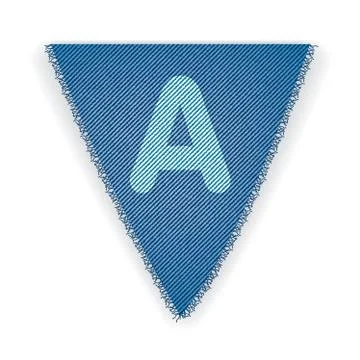 Bunting flag letter a Stock Illustration