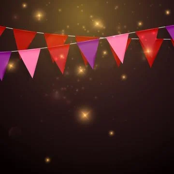 Bunting flags. decorative elements for design Stock Illustration