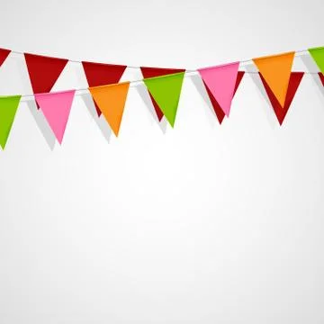 Bunting flags. decorative elements for design Stock Illustration