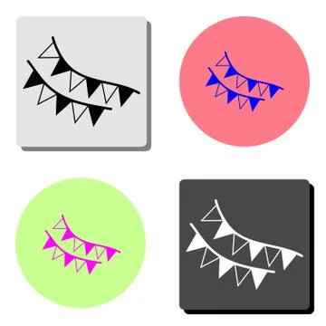 Bunting. flat vector icon Stock Illustration