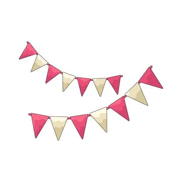 Bunting illustration Stock Illustration