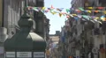 Bunting waving in the wind in Porto 4k or 4k+ Resolution