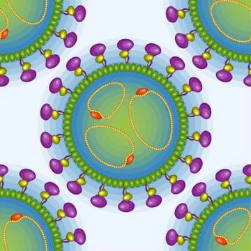 Bunya virus. Seamless pattern. Eps 10. Stock Illustration