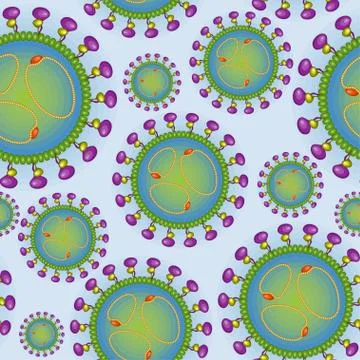 Bunya virus. Seamless pattern. Eps 10. Stock Illustration