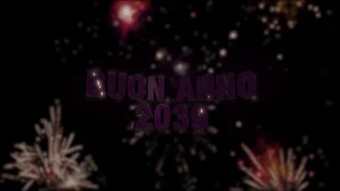 Buon Anno 2039 Loop 4K Stock Footage 84866179