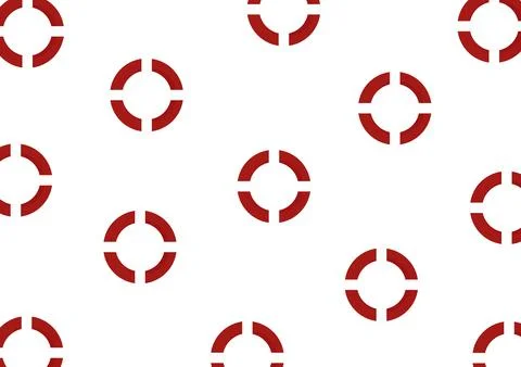 Buoy background in red and white Stock Illustration