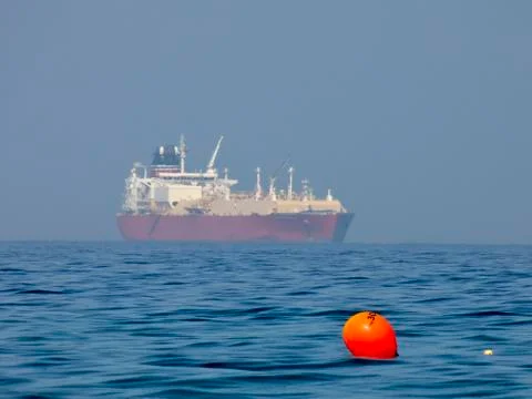 Buoy denoting the fairway Foto stock