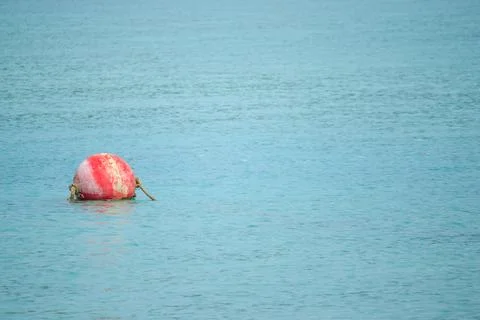 Buoy floating in the sea Used for alignment in the sea Stock Photos