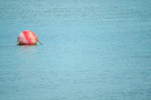 Buoy floating in the sea Used for alignment in the sea Stock Photos