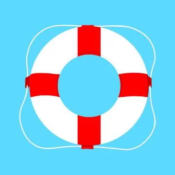 Buoy isolated on blue Stock Illustration