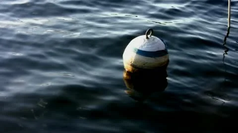 Buoy on Lake Stock Footage 10899499
