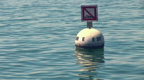 Buoy in the lake Stock Footage 22642512