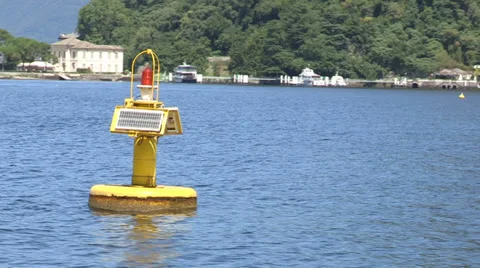 Buoy in the lake Stock Footage 32319034