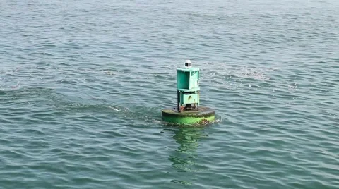 Buoy In The Ocean Stock Footage 47463077