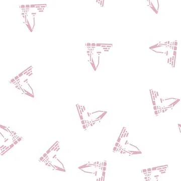 Buoy port glyph seamless pattern Stock Illustration