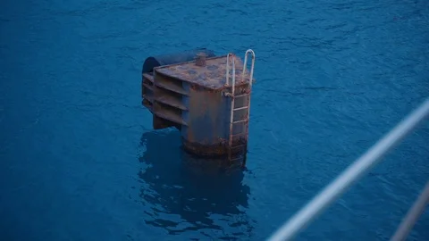 Buoy in the sea Stock Footage 93592465