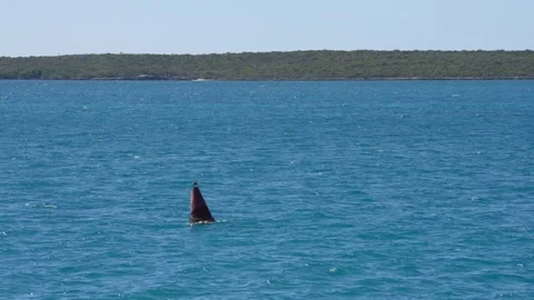 Buoy in Tropical Ocean Stock Footage 306016580