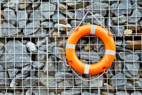 Buoy wall stone Stock Photos