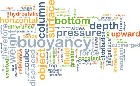 Buoyancy background concept Stock Illustration