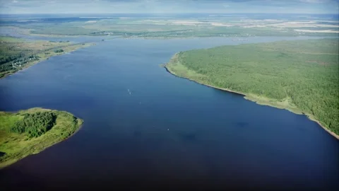 Buoys Paving the Safe Passage for Navigating Vessels. Aerial Drone Shot Video stock 257782771