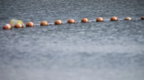 Buoys on water Stock Footage 46462597