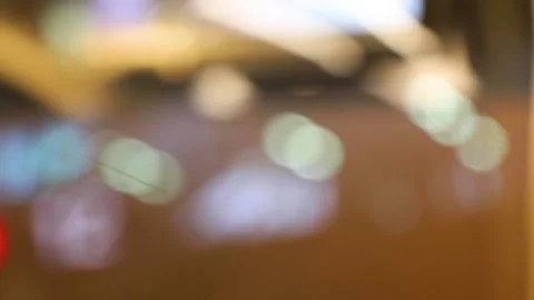 Bur lights seeing from a progressively fast moving train Stock Footage 136581191