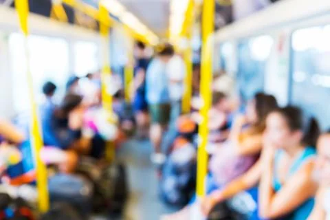 Bur people in train Stock Photos