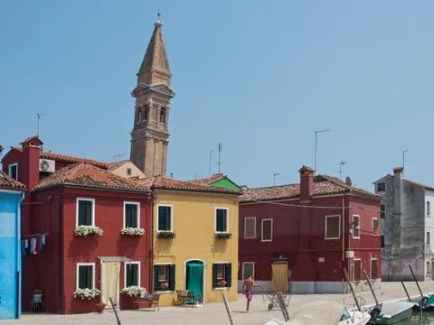 Burano houses Foto stock