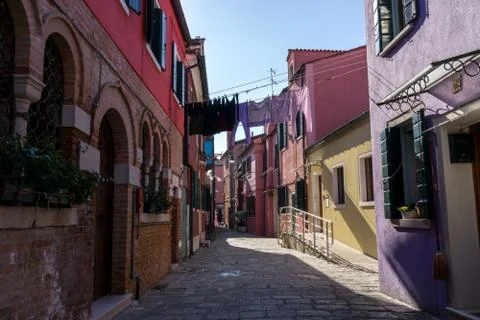 Burano laundry Stock Photos