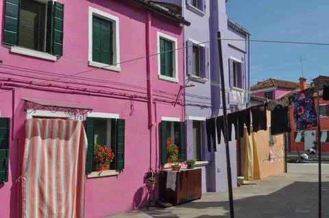 Burano in Venice Stock Photos