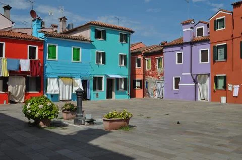 Burano in Venice Stock Photos