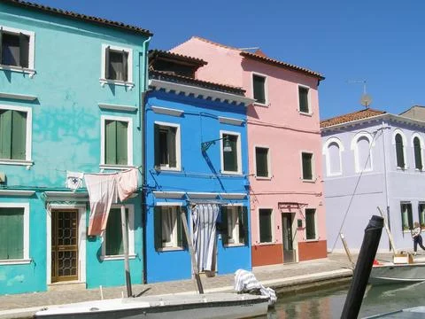 Burano in Venice Stock Photos