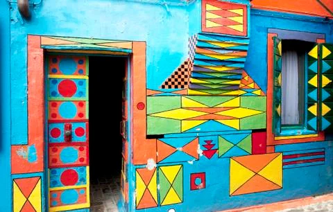 Burano window Stock Photos