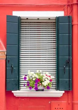 Burano window Stock Photos
