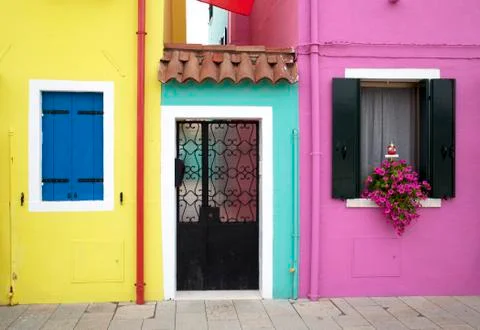 Burano window Stock Photos