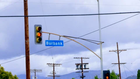 Burbank Blvd Sign Stock Footage 237842889