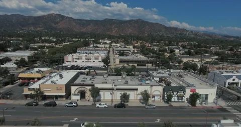 Burbank California Aerial Drone View 10 Stock Footage
